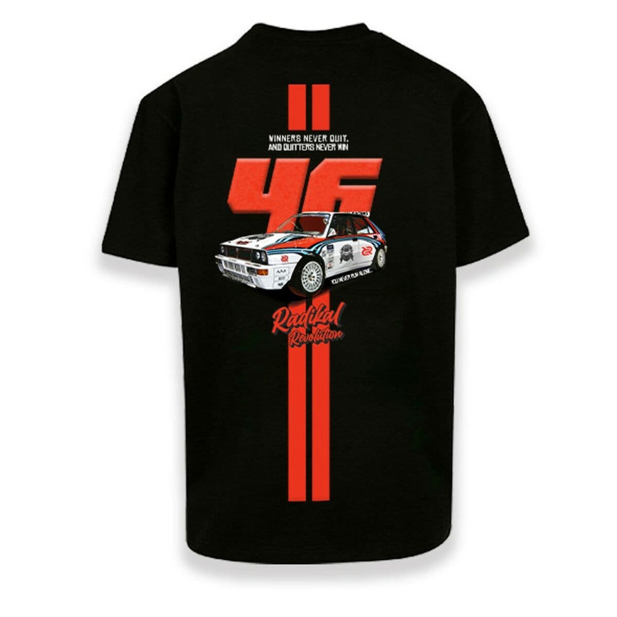 Men’s Short Sleeve T-Shirt RADIKAL WINNERS NEVER QUIT Black L - Image 5