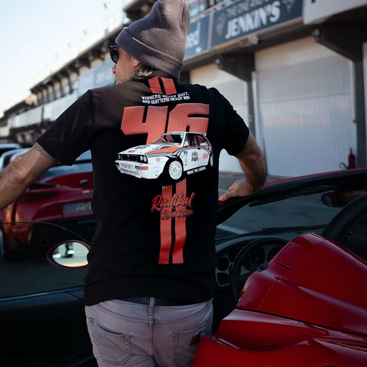 Men’s Short Sleeve T-Shirt RADIKAL WINNERS NEVER QUIT Black L - Image 6