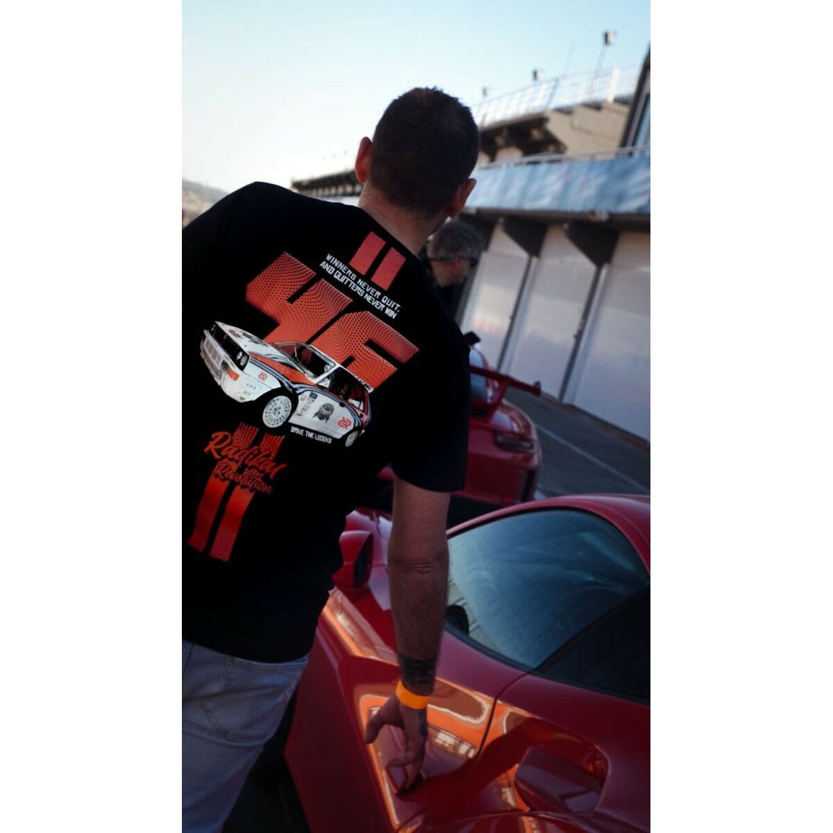 Tricou cu Mânecă Scurtă Bărbați RADIKAL WINNERS NEVER QUIT Negru XXL - Image 2