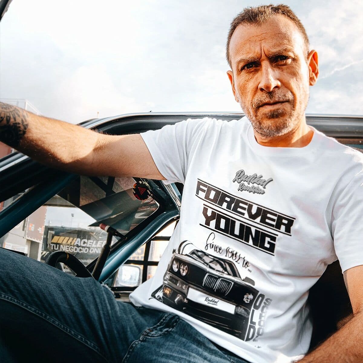 Men’s Short Sleeve T-Shirt RADIKAL FOREVER YOUNG White S - Image 4