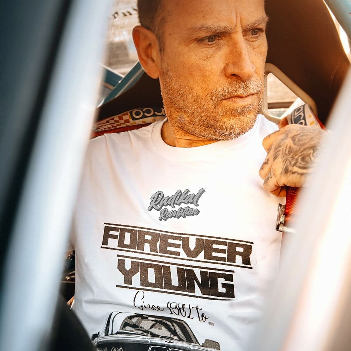 Men’s Short Sleeve T-Shirt RADIKAL FOREVER YOUNG White S - Image 6