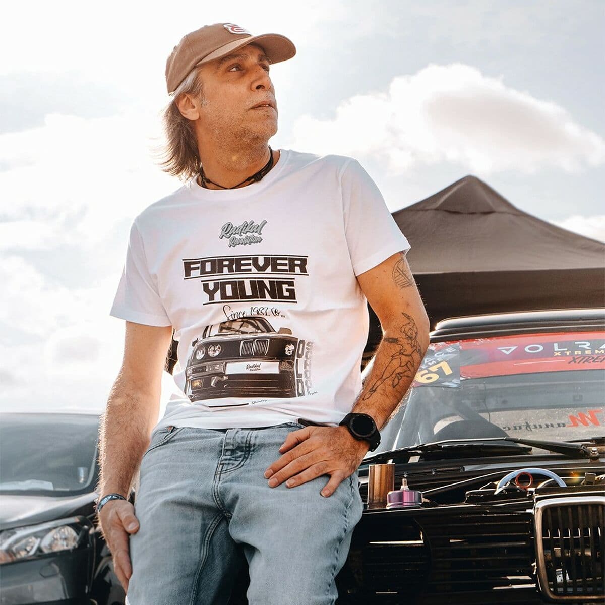 Men’s Short Sleeve T-Shirt RADIKAL FOREVER YOUNG White S - Image 2