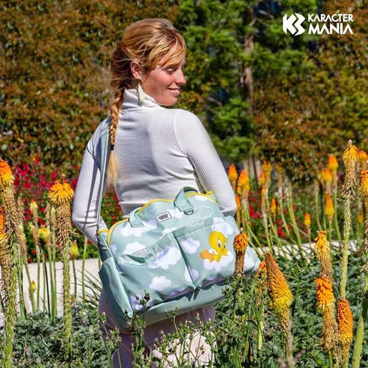 Bolso Cambiador de Pañales Looney Tunes Tweety  Verde Innovador y funcional - Image 11