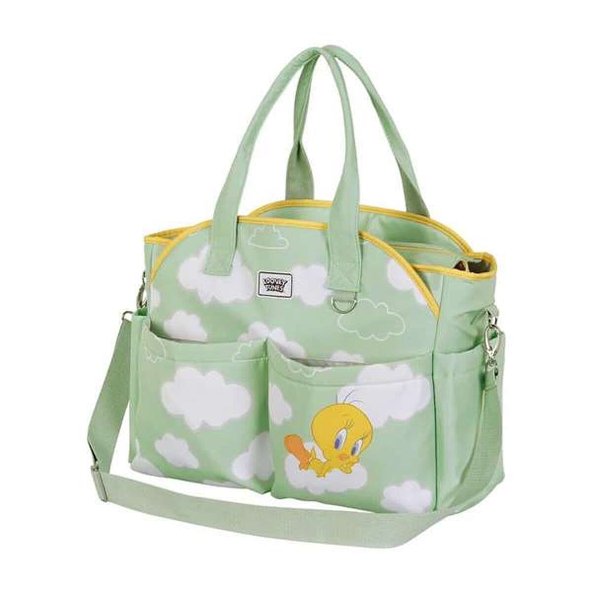Bolso Cambiador de Pañales Looney Tunes Tweety  Verde Innovador y funcional - Image 7