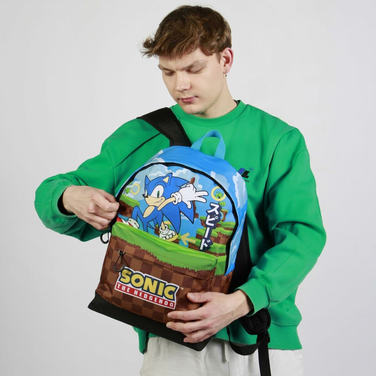 Mokyklinis krepšys Sonic Greenhill Spalvotas 31 x 18 x 44 cm - Image 7