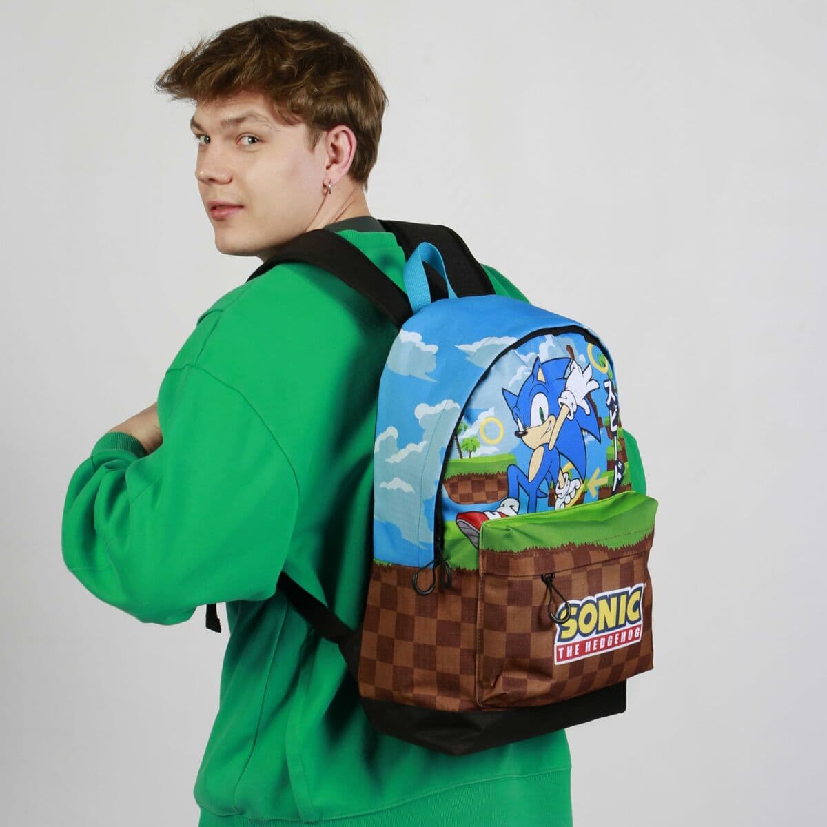 Mokyklinis krepšys Sonic Greenhill Spalvotas 31 x 18 x 44 cm - Image 9