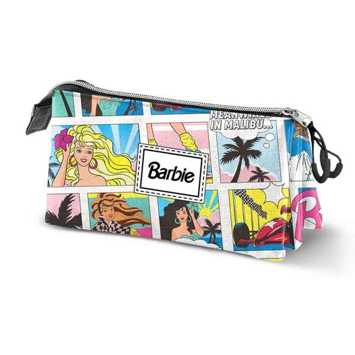 Dreifaches Mehrzweck-Etui Barbie Bunt