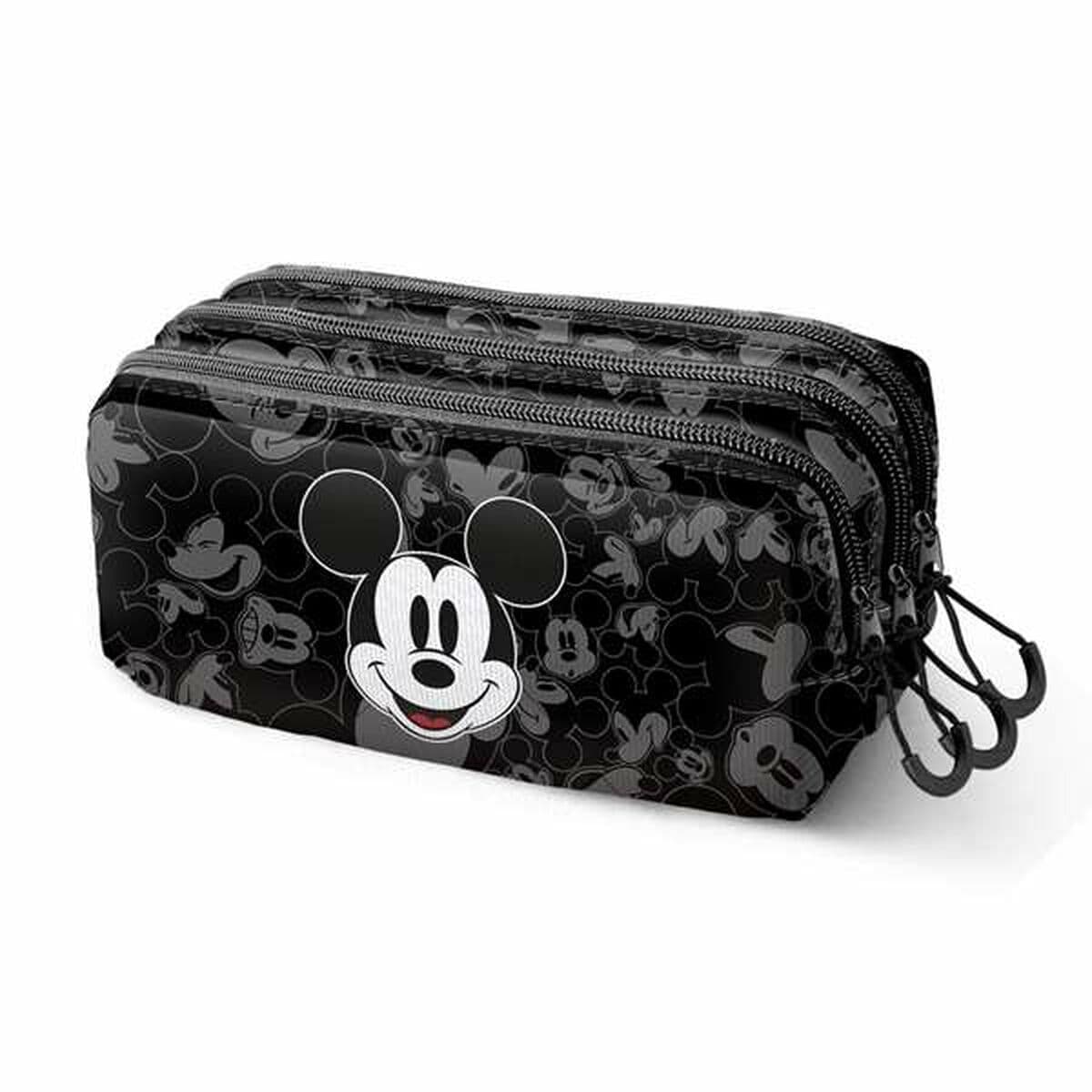 Dreifaches Mehrzweck-Etui Mickey Mouse Year Schwarz 23 x 10 x 11 cm