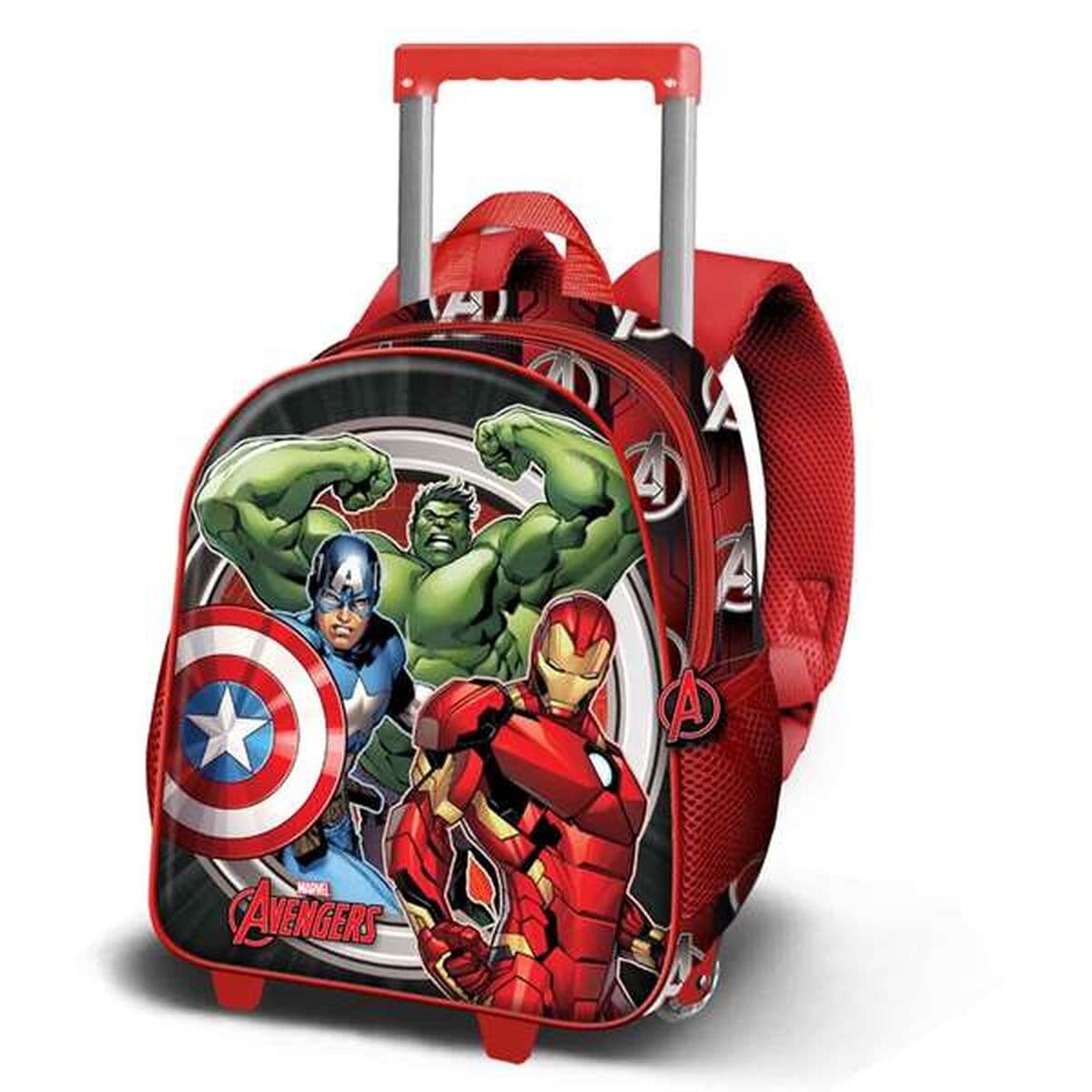 Schulrucksack 3D mit Rädern The Avengers