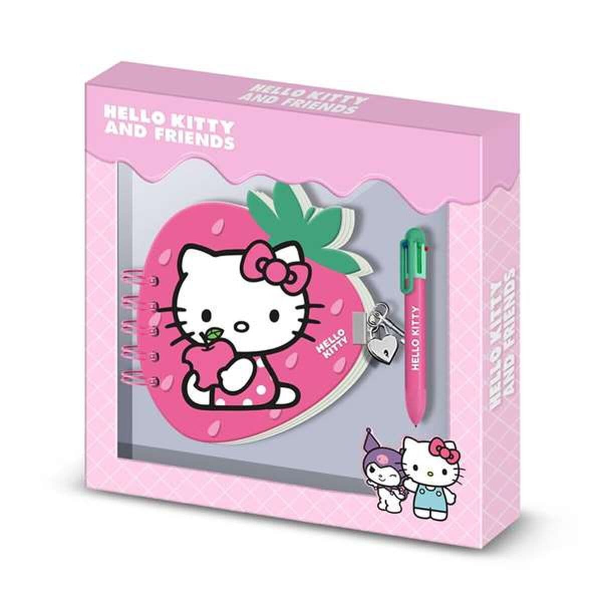 Diario con Accesorios Hello Kitty Rosa 24 x 23 x 2,5 cm