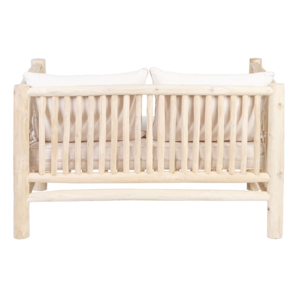 Sofá de 2 Plazas AKAR 131 x 80 x 77,5 cm Natural madera de teca - Image 3