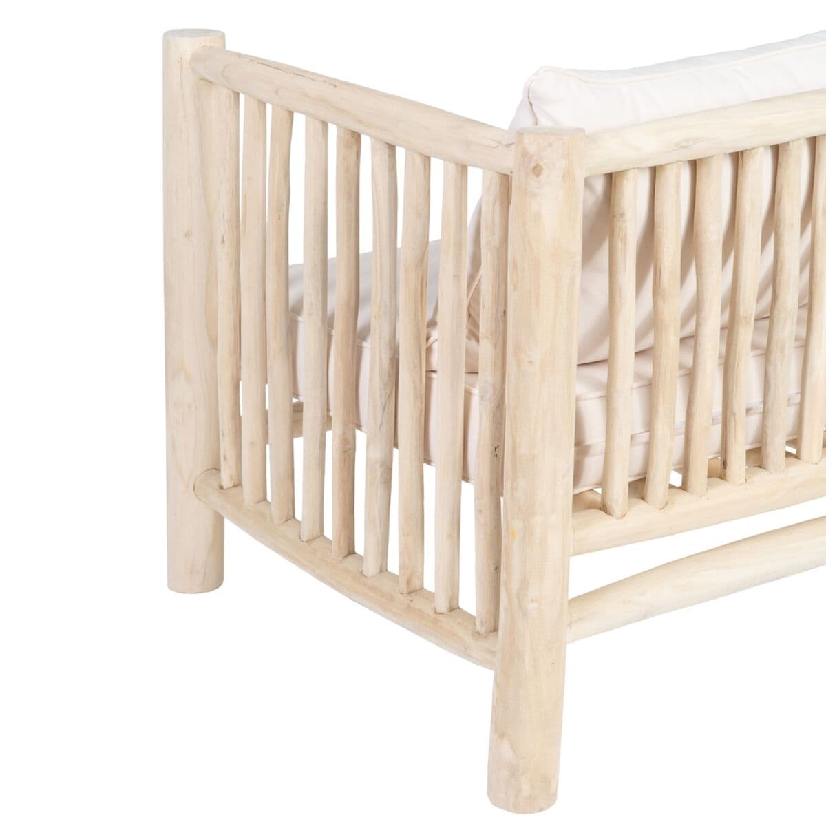 Sofá de 2 Plazas AKAR 131 x 80 x 77,5 cm Natural madera de teca - Image 8