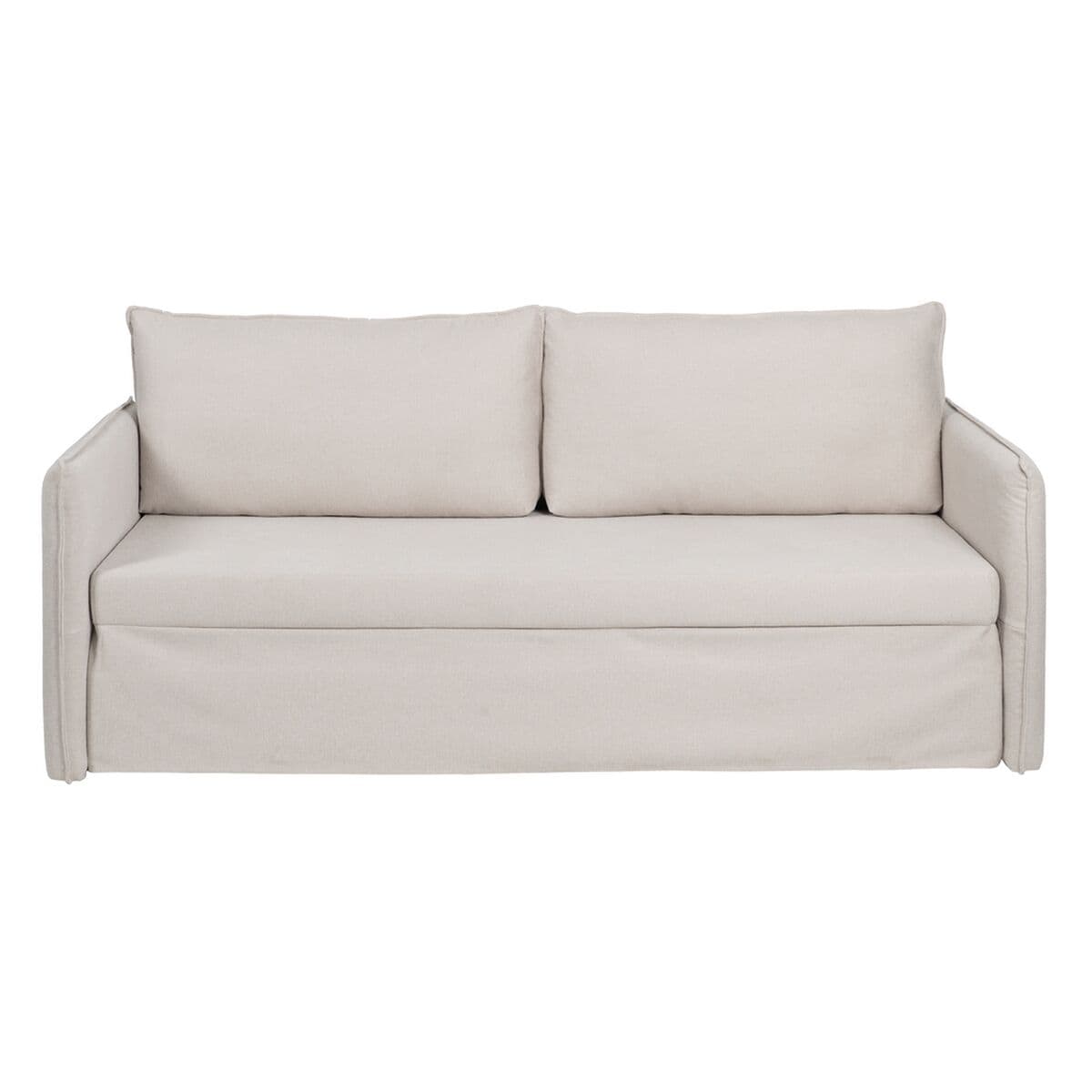 Sofa Beige Polyester Linen 210 x 93 x 95 cm - Image 3
