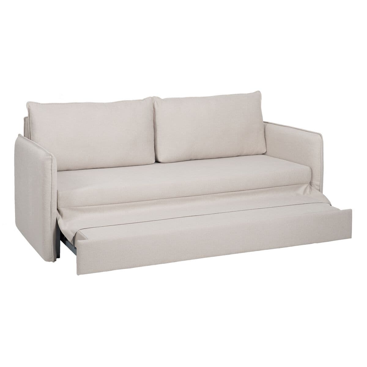 Sofa Beige Polyester Linen 210 x 93 x 95 cm - Image 5