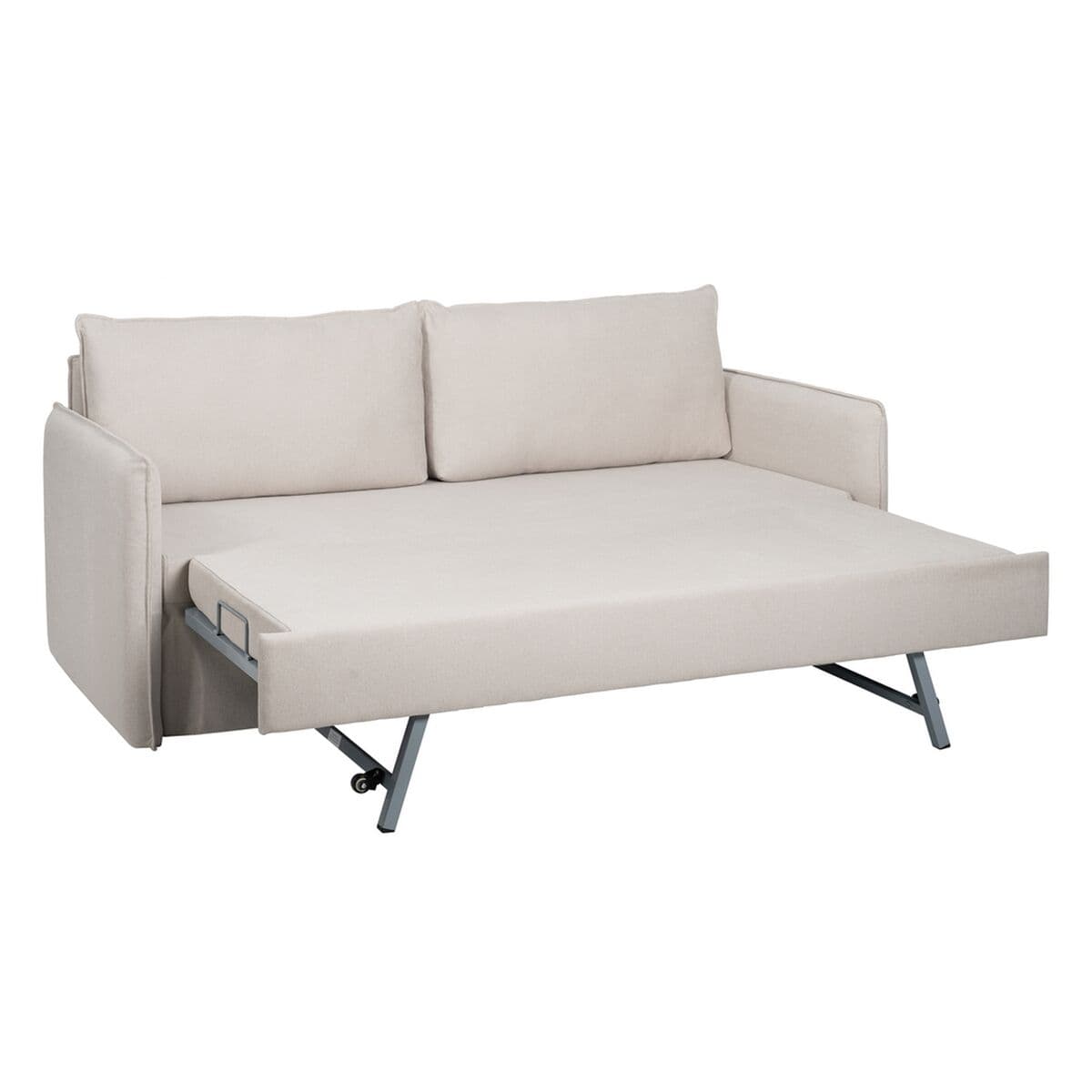 Sofa Beige Polyester Linen 210 x 93 x 95 cm - Image 6