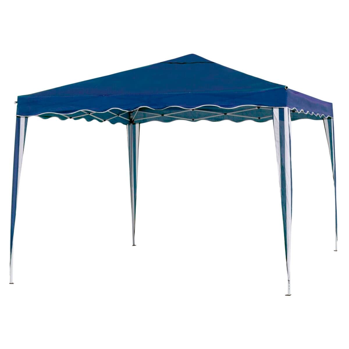Pérgola Gazebo Acero 300 x 300 x 250 cm Azul