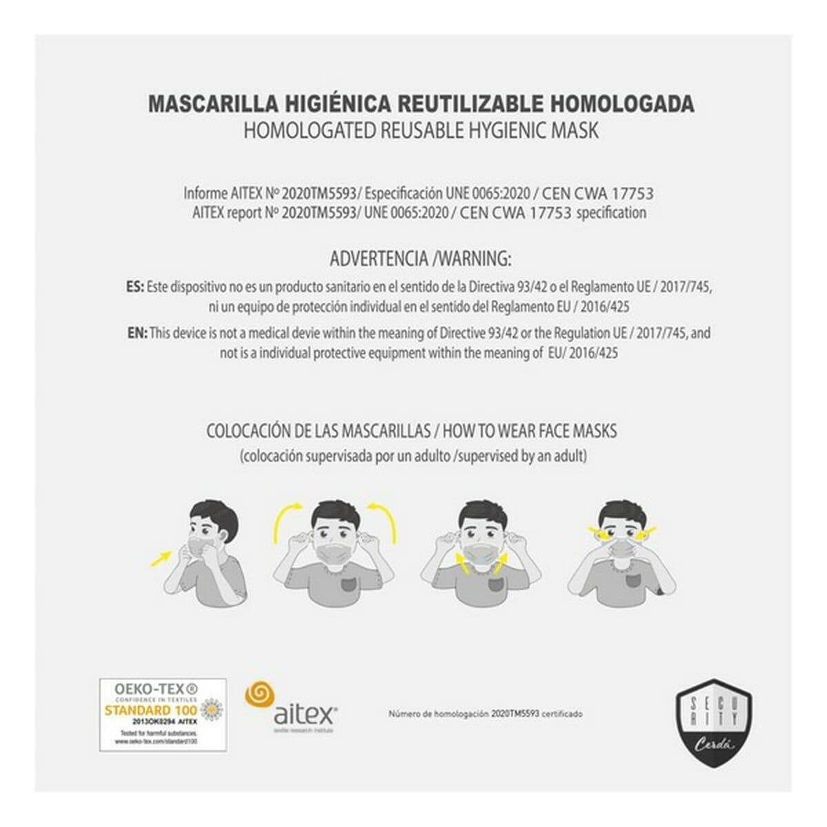 Mascarilla Higiénica Marvel Infantil Rojo - Image 3