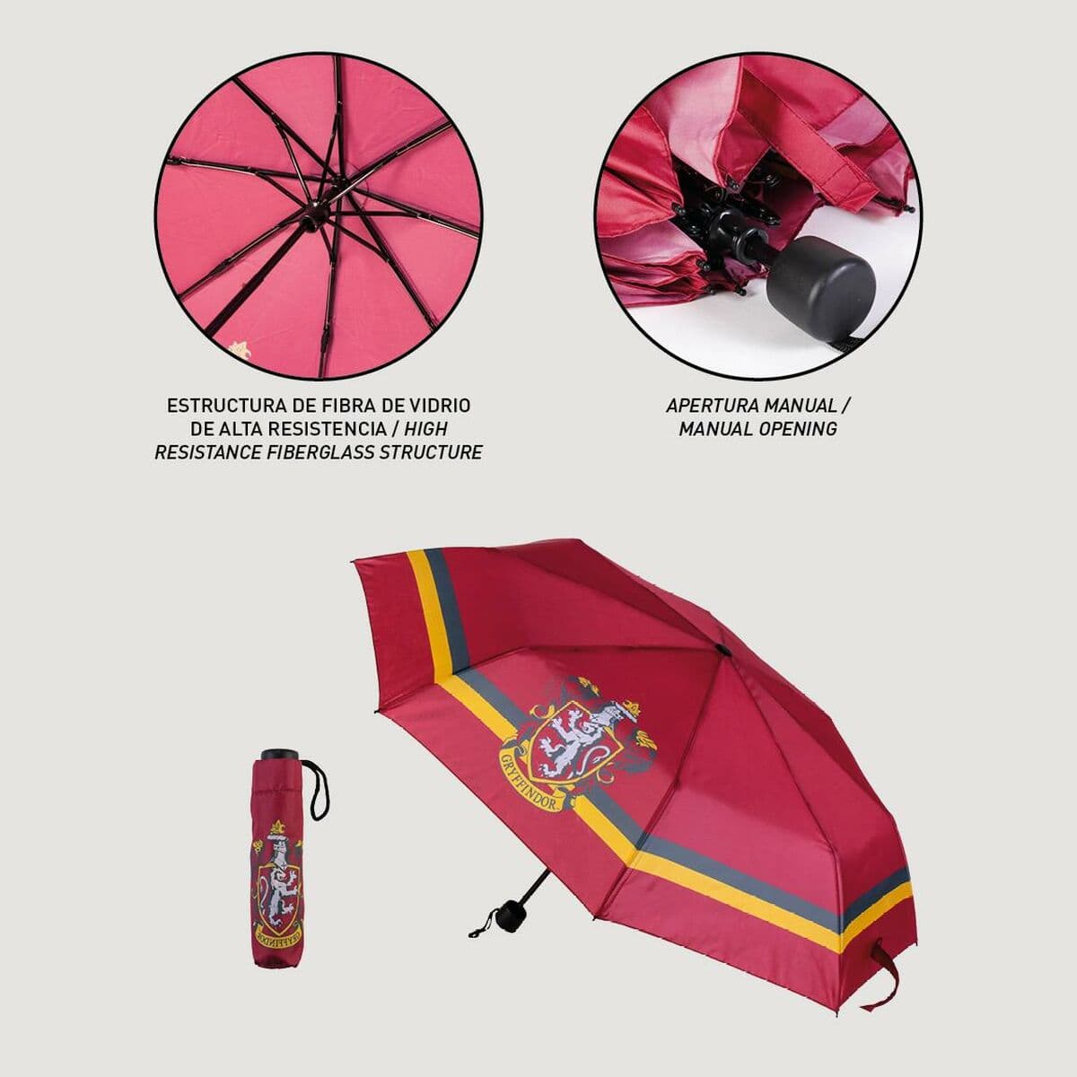 Faltbarer Regenschirm Harry Potter Gryffindor - Image 6