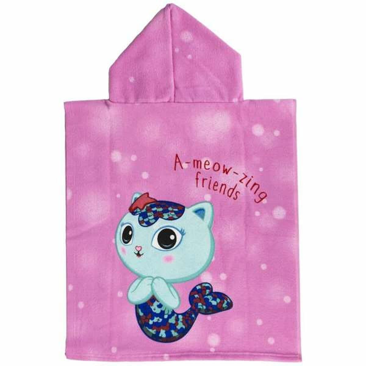 Serviette poncho avec capuche Gabby's Dollhouse Rose 50 x 115 cm - Image 2