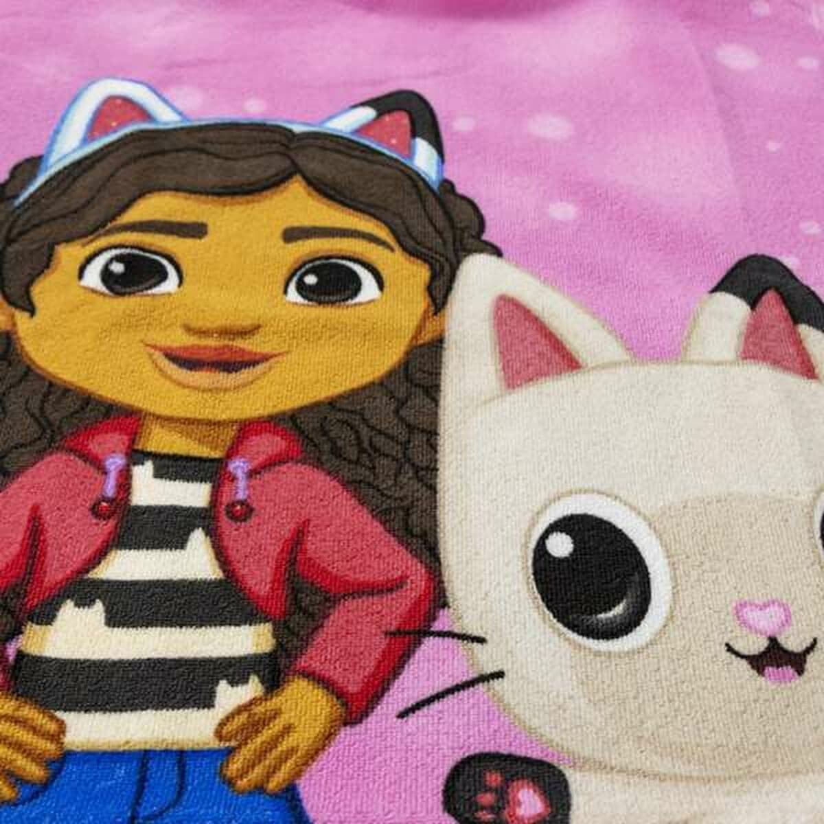 Serviette poncho avec capuche Gabby's Dollhouse Rose 50 x 115 cm - Image 3