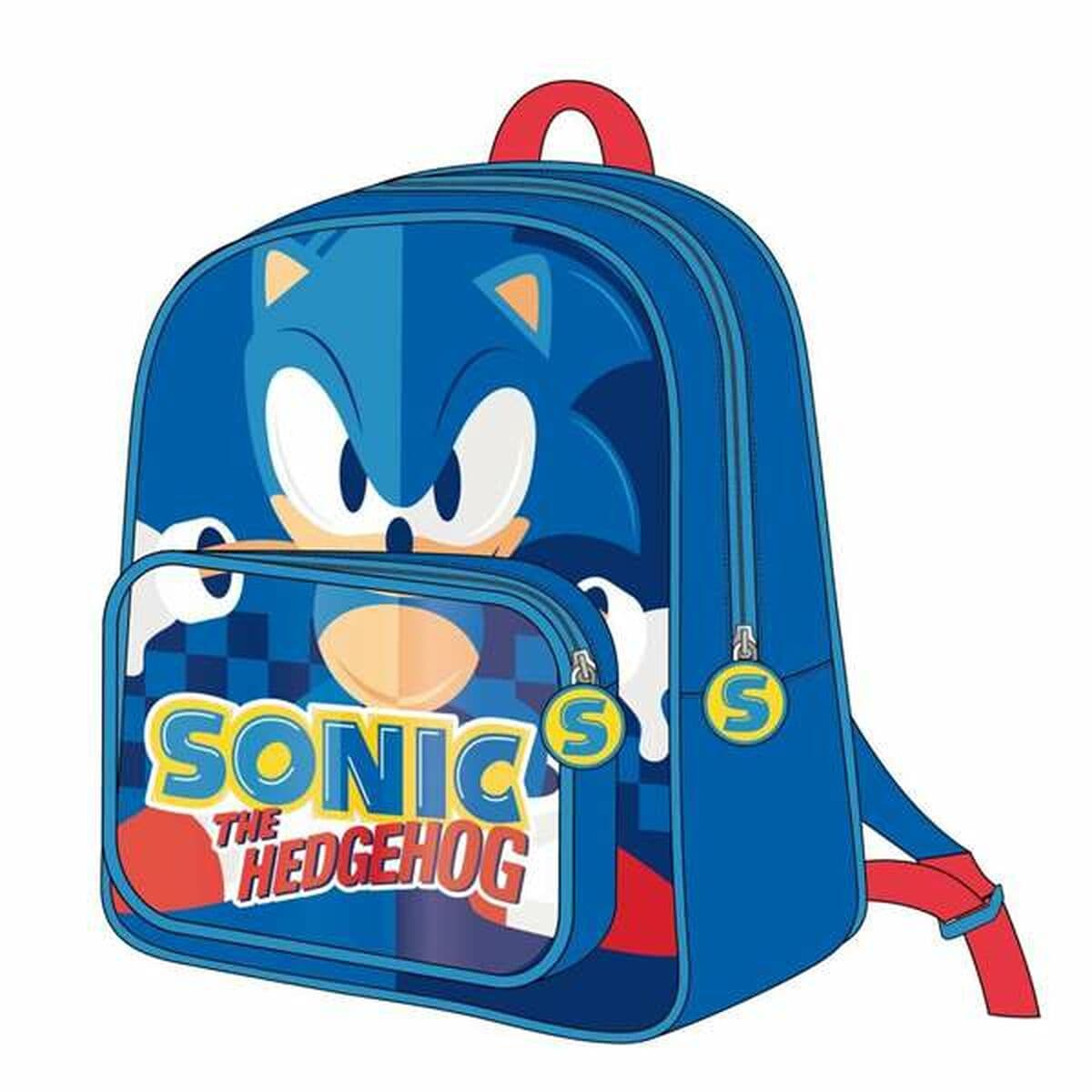 Mochila Escolar Sonic Azul 25,0 x 30,0 x 1,2 cm