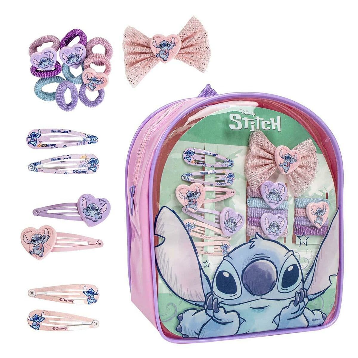Kinderrucksack mit Haarschmuck Stitch Bunt - Image 5