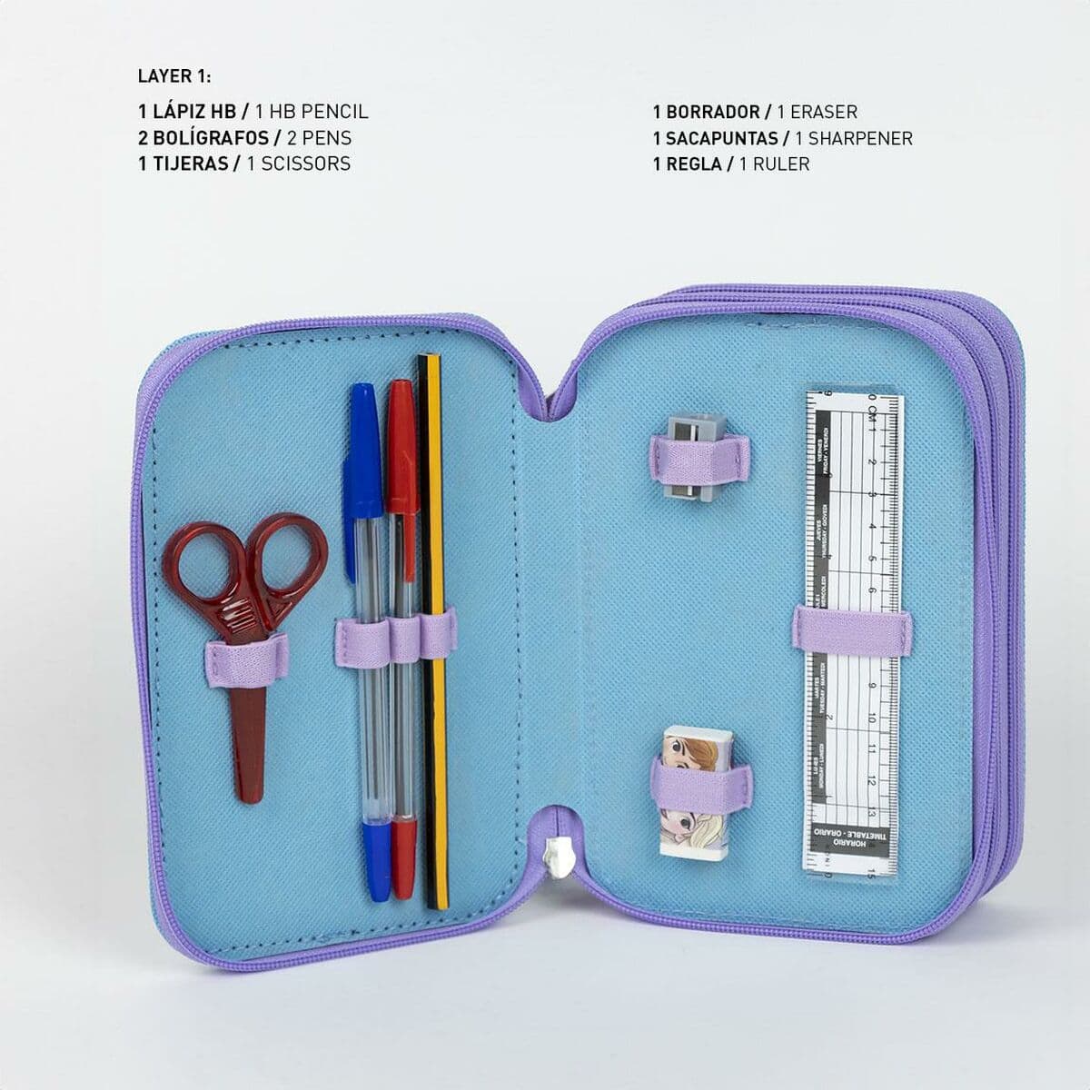 Dreifaches Federmäppchen Frozen - Image 5