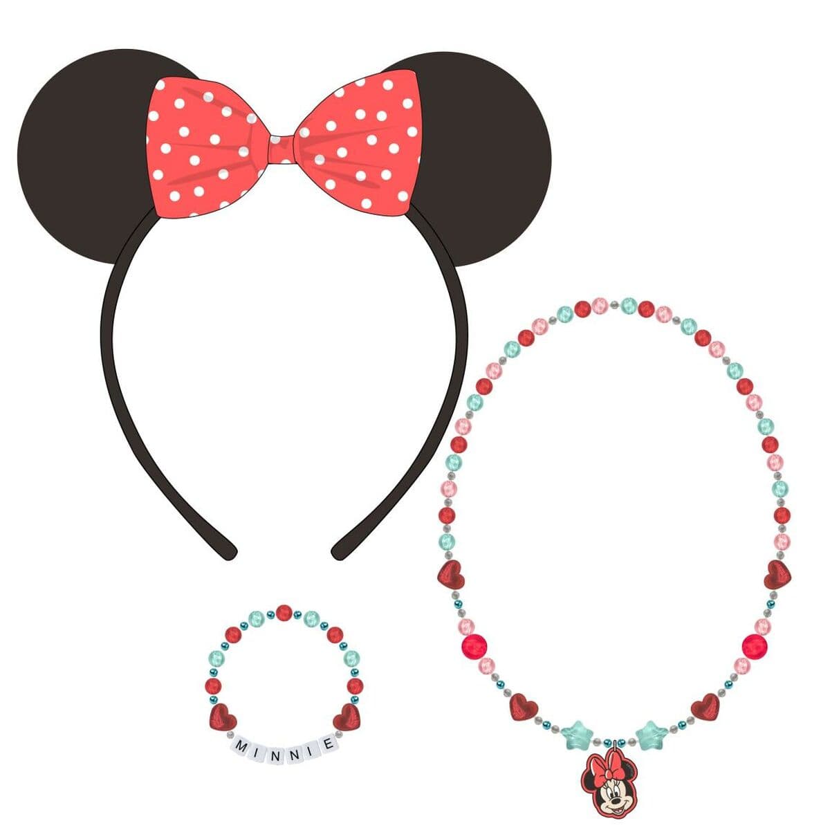 Set Collar y Pulseras Minnie Mouse Rosa