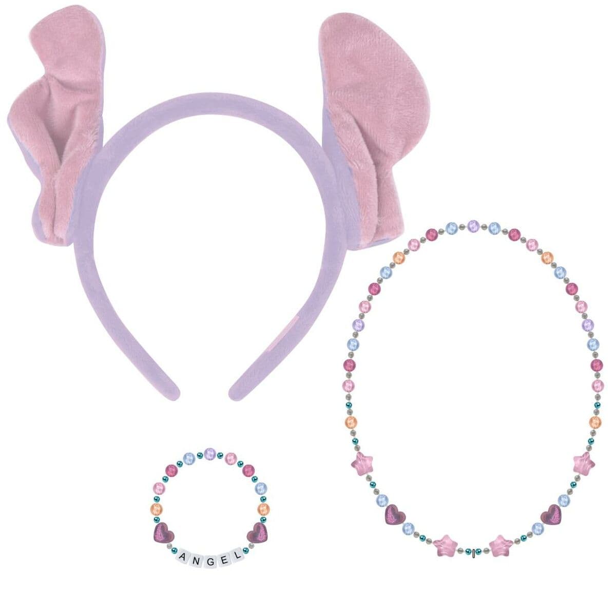 Set Collar y Pulseras Stitch Lila