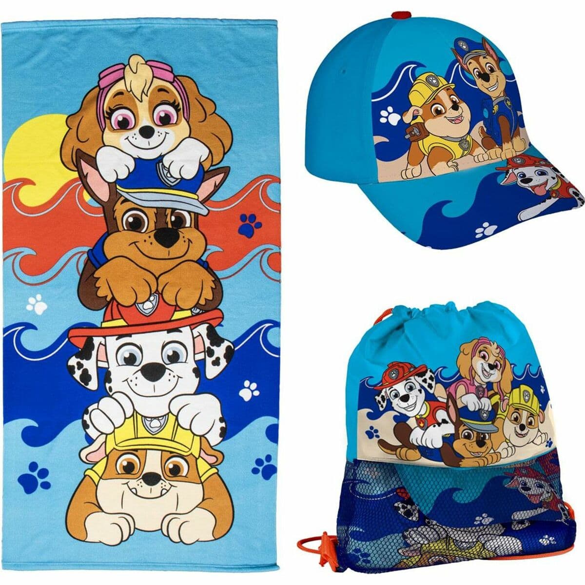 Paplūdimio rankšluostis The Paw Patrol Mėlyna 33 x 27 x 7 cm