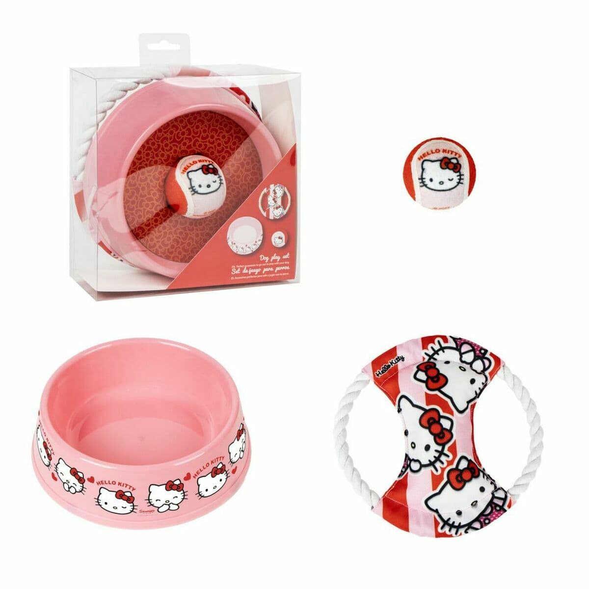 Welcome Gift Set for Dogs Hello Kitty Pink 21,0 x 21,0 x 8,8 cm 3 Dele