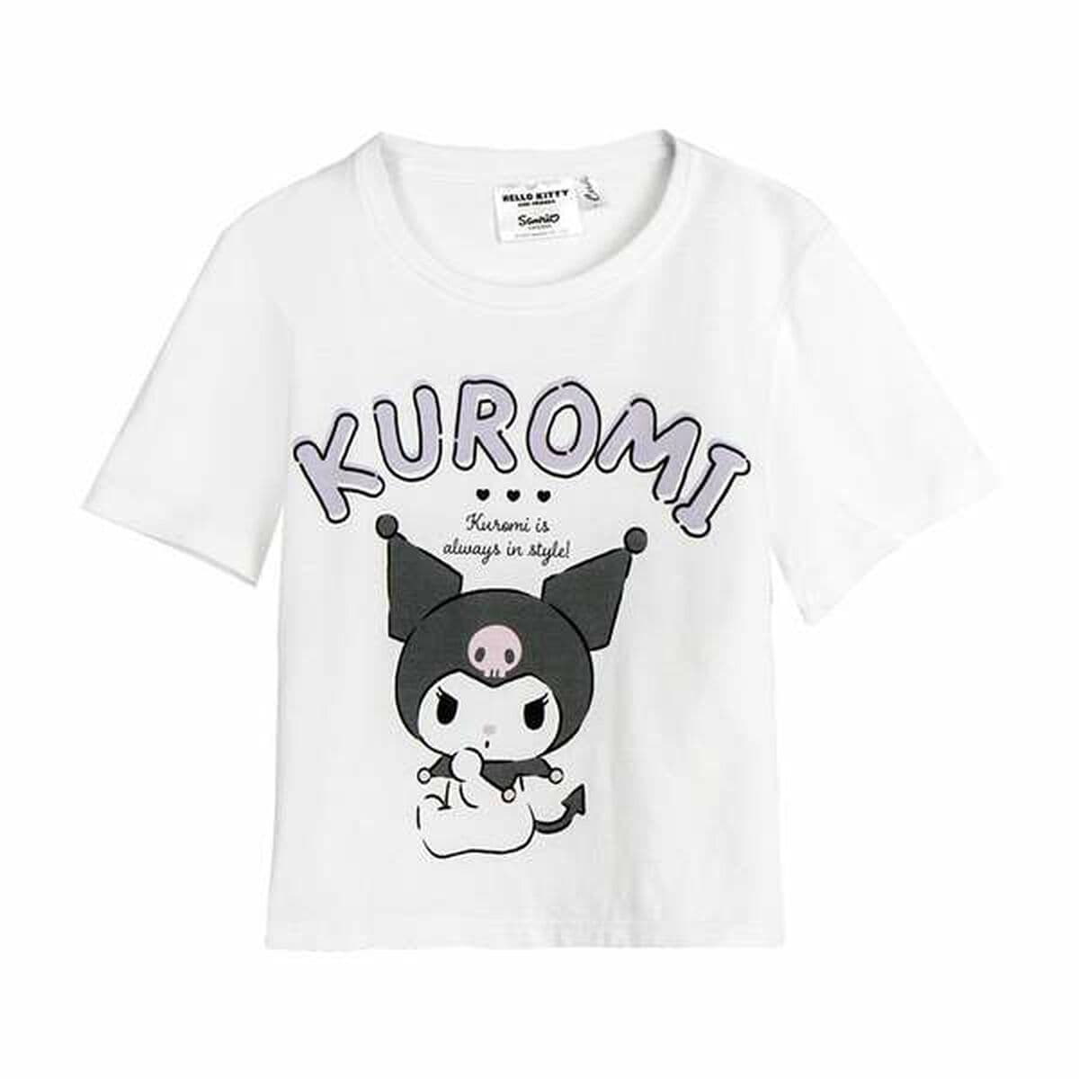 Camiseta de Manga Corta Infantil Hello Kitty Blanco