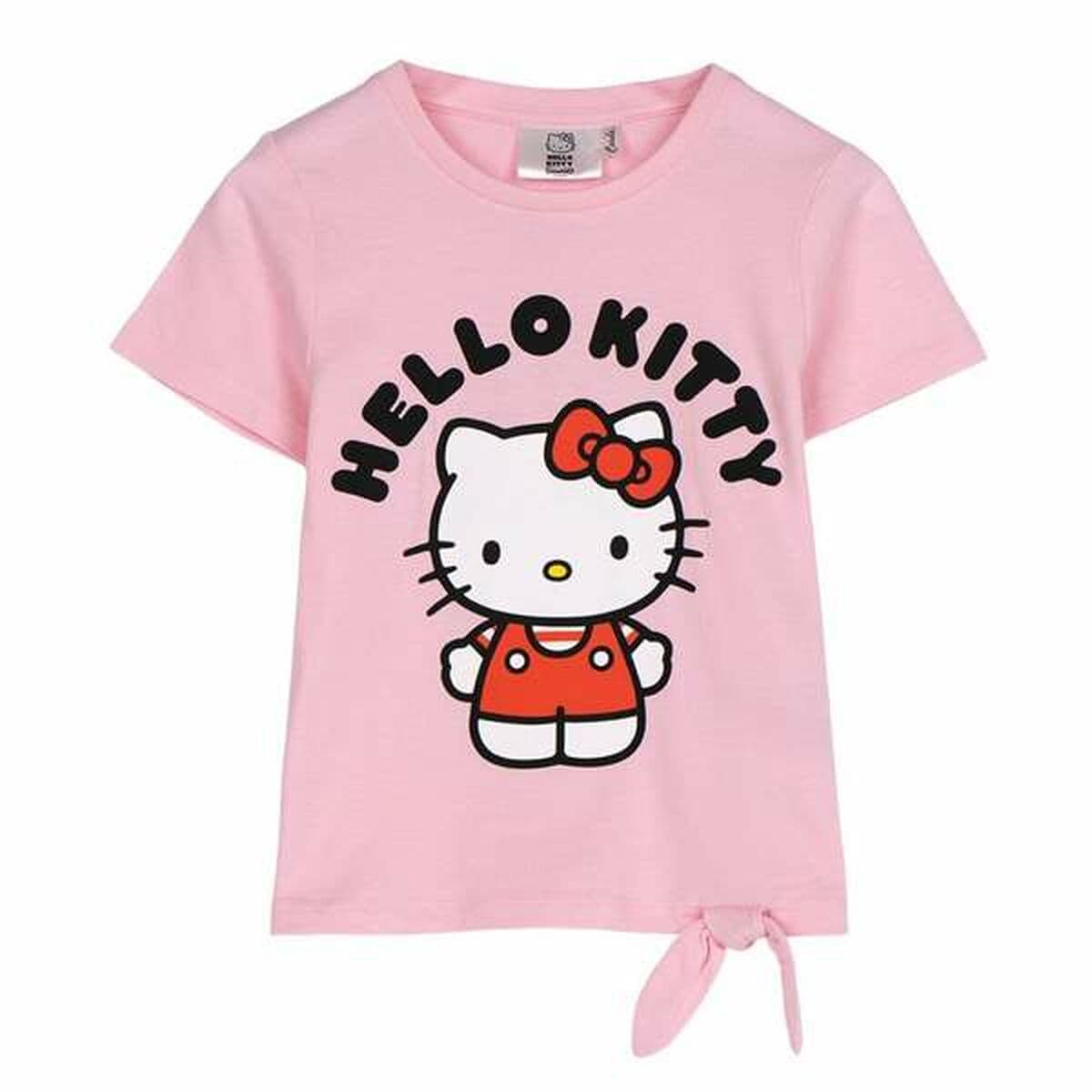 Camiseta de Manga Corta Infantil Hello Kitty Rosa claro