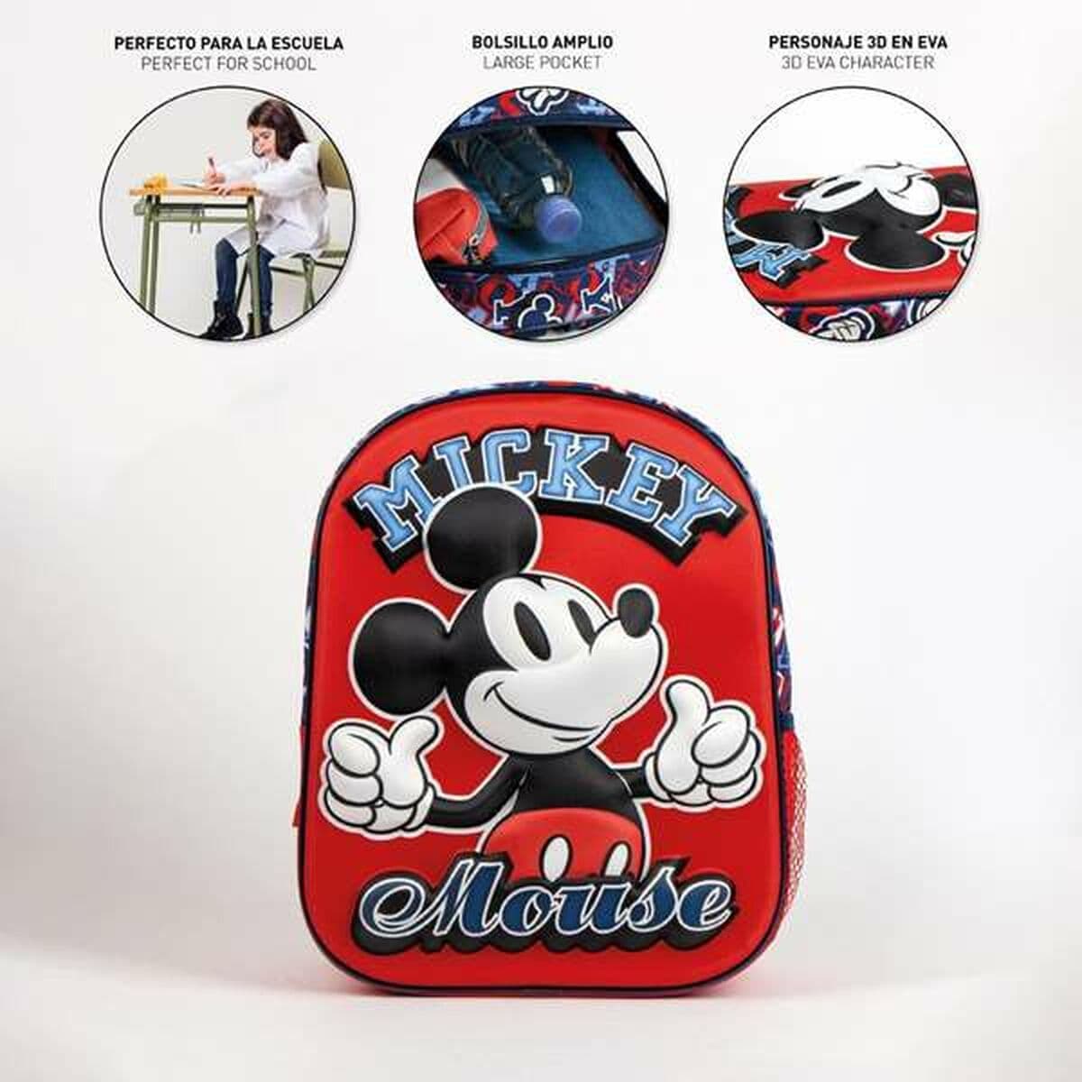 School Bag Mickey Mouse Red 25,0 x 31,0 x 10,0 cm - Image 12