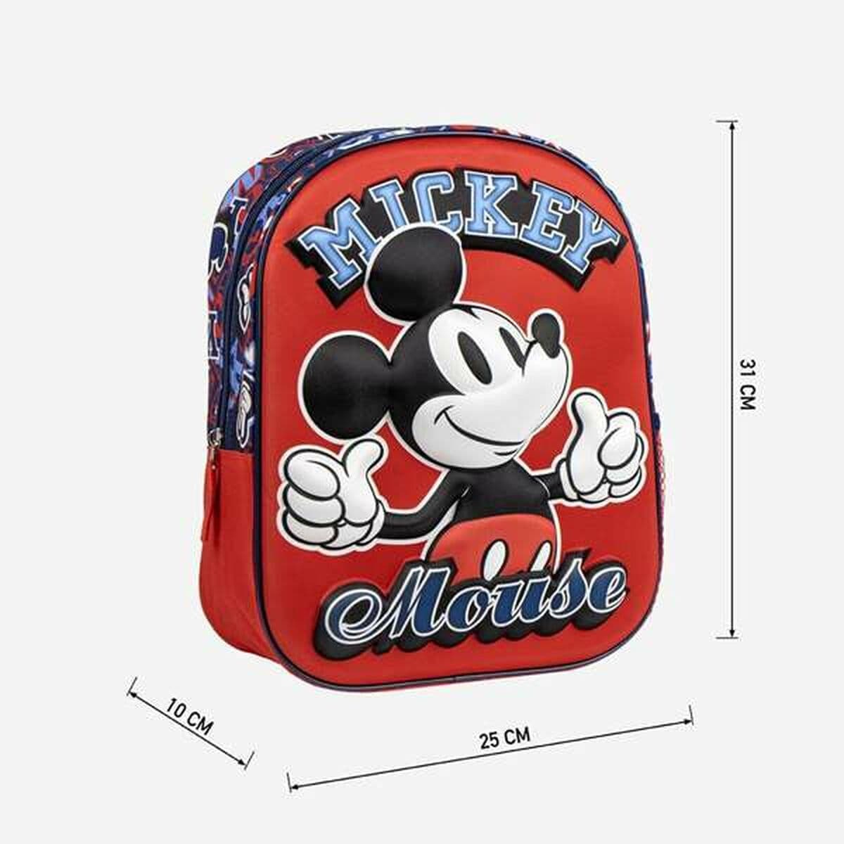 School Bag Mickey Mouse Red 25,0 x 31,0 x 10,0 cm - Image 13