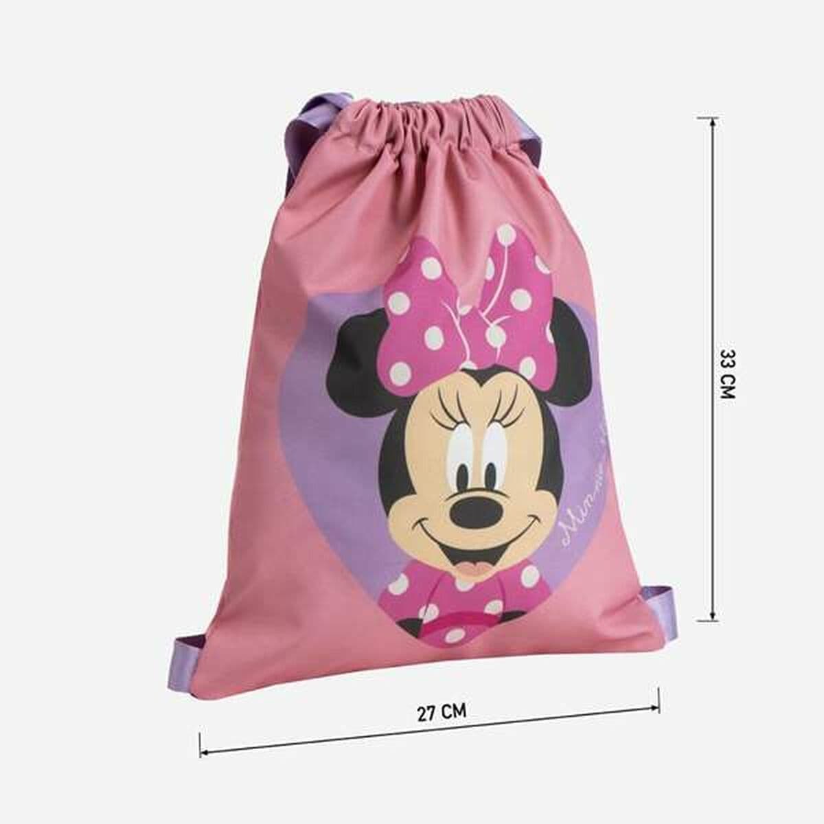 Backpack with Strings Minnie Mouse Pink 27 x 33 cm - Image 4