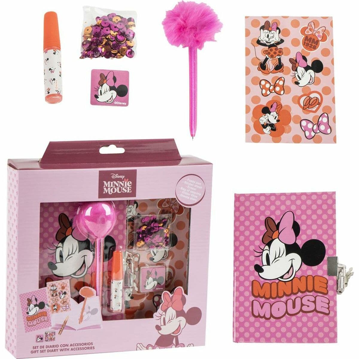 Papierwaren-Set Minnie Mouse Bunt