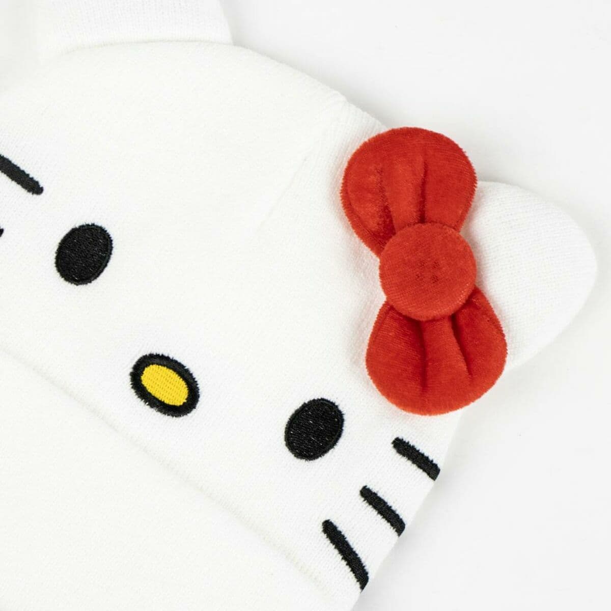 Gorro y Guantes Hello Kitty Blanco 2 Piezas - Image 4