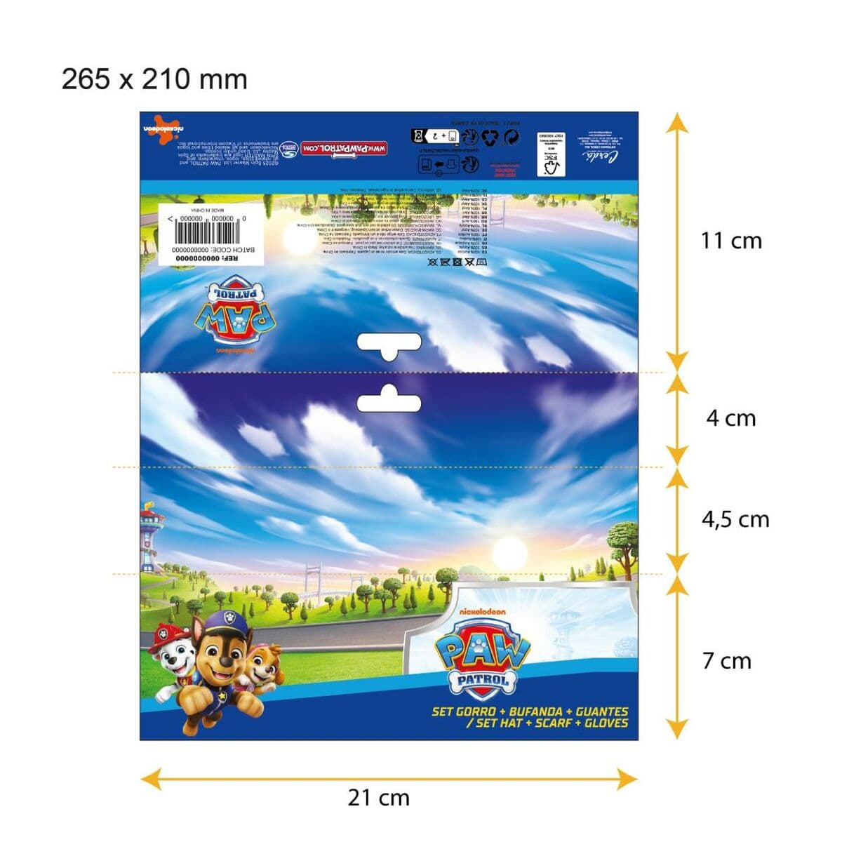 Kepurė ir pirštinės The Paw Patrol Mėlyna - Image 9