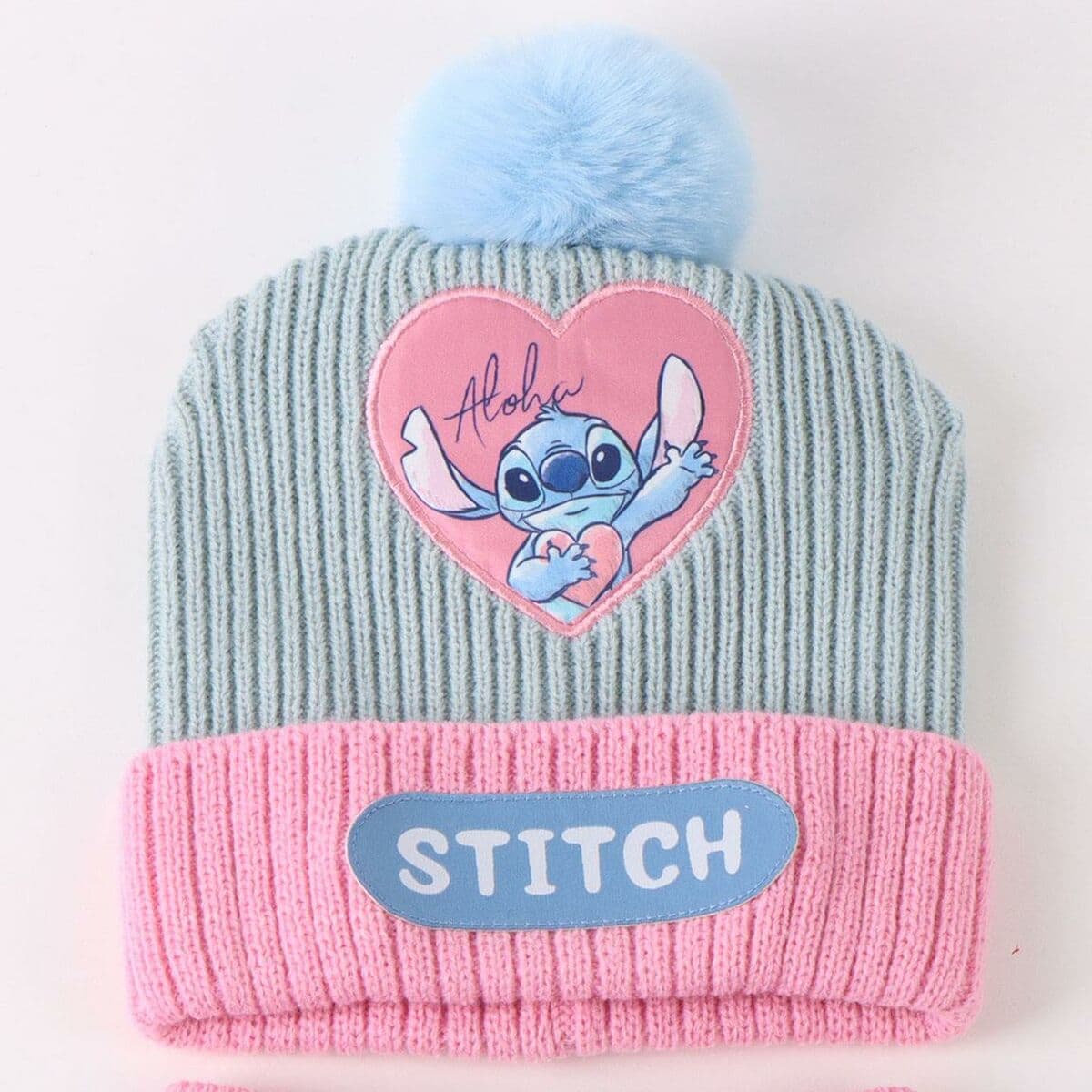 Kepurė ir pirštinės Stitch Šviesiai mėlyna - Image 2