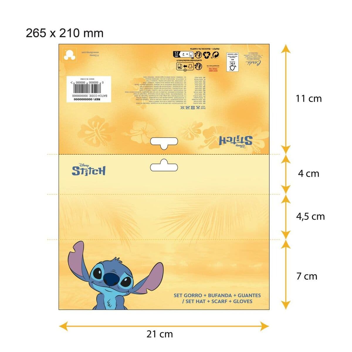 Kepurė ir pirštinės Stitch Šviesiai mėlyna - Image 7
