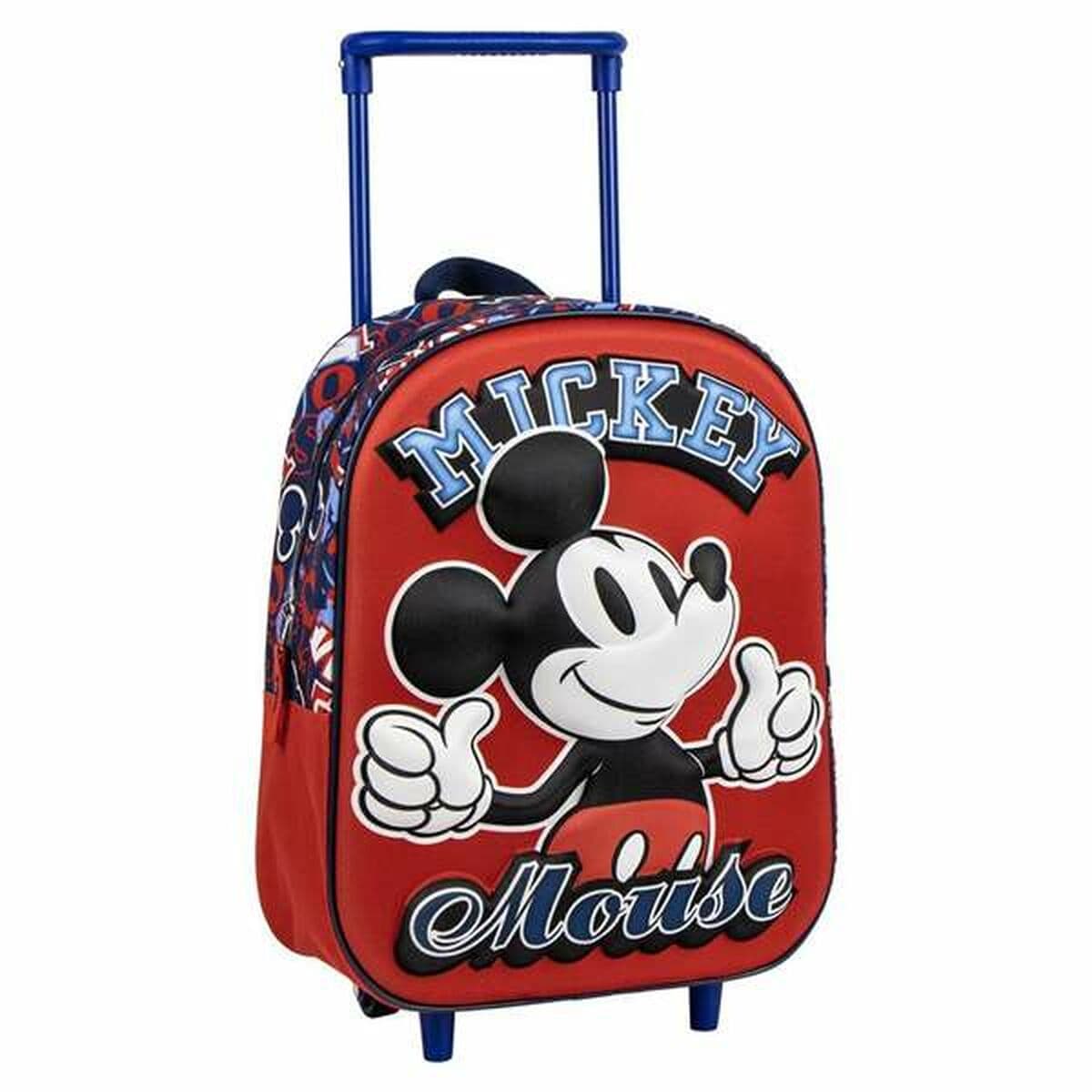 Mochila Escolar con Ruedas Mickey Mouse Rojo 25,0 x 31,0 x 10,0 cm 3D - Image 2