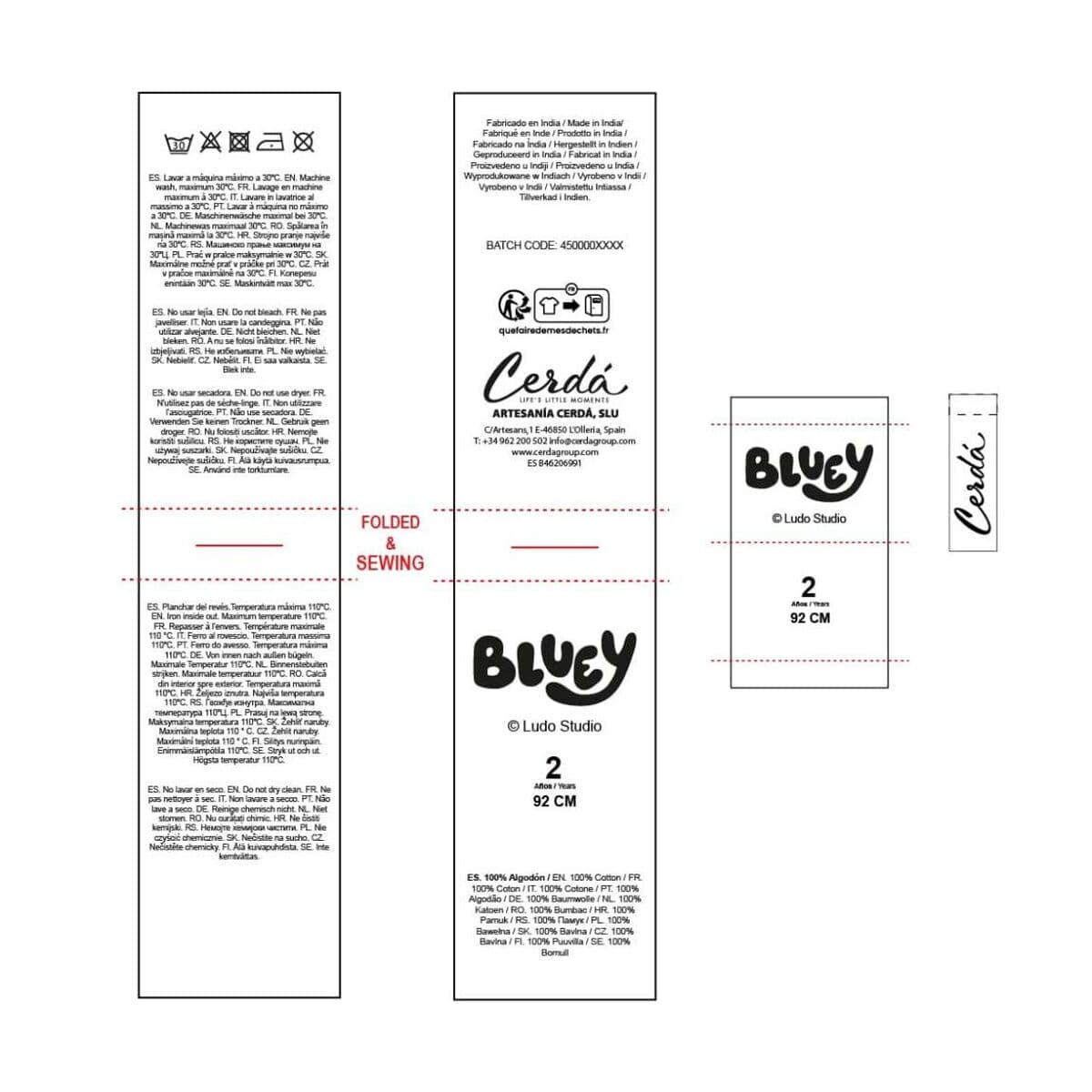 Tröja med huva Unisex Bluey Mörkblå - Image 5