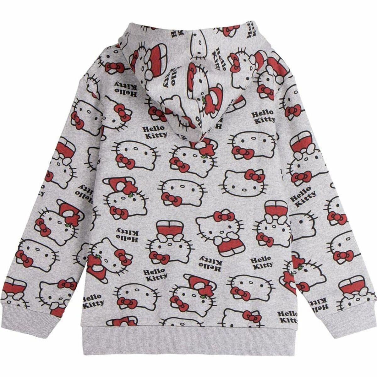 Bluza z Kapturem dla Dziewczynki Hello Kitty Szary - Image 2