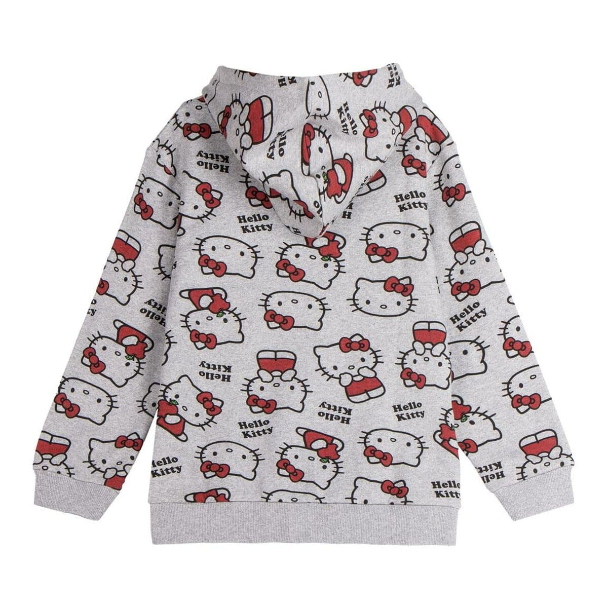 Bluza z Kapturem dla Dziewczynki Hello Kitty Szary - Image 4