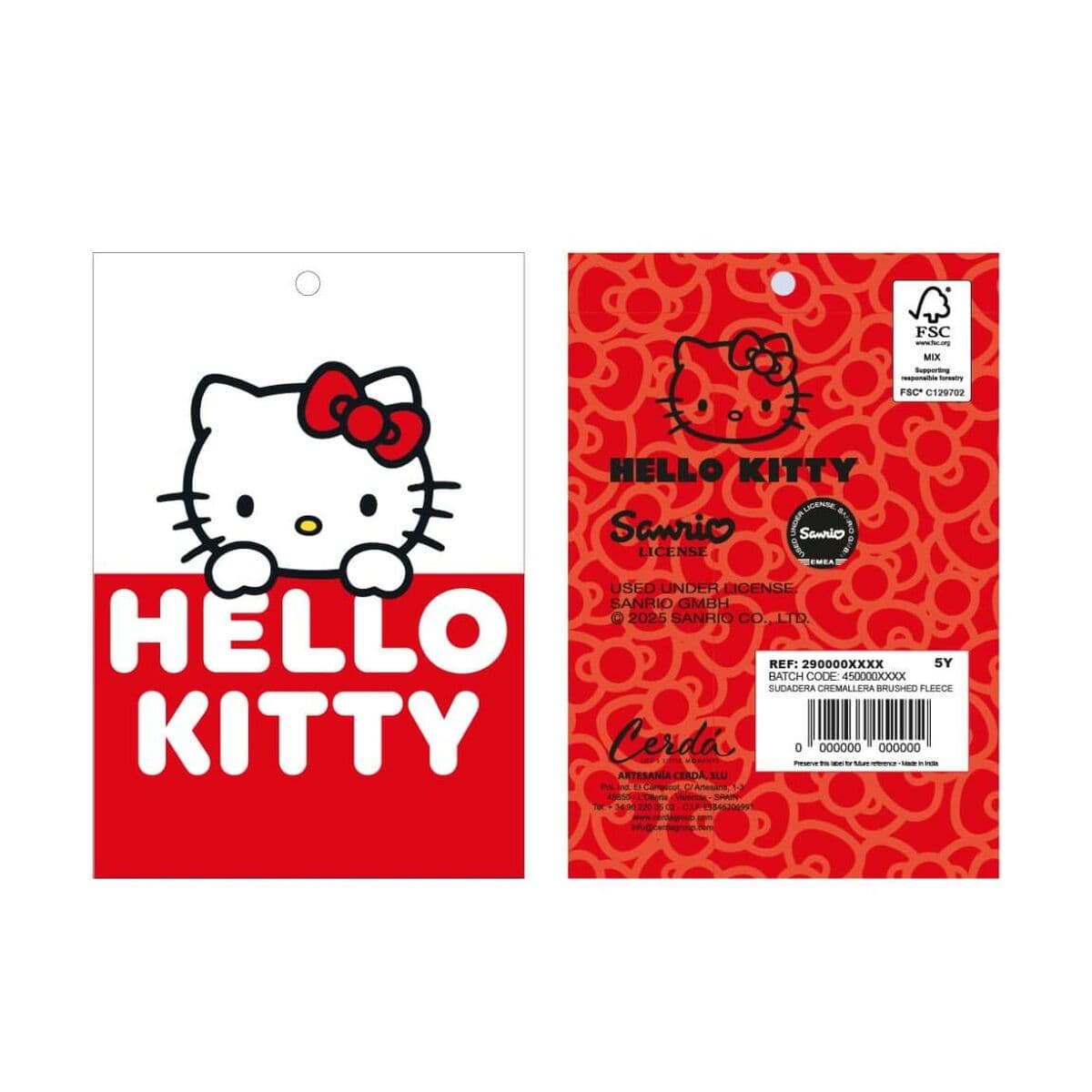 Bluza z Kapturem dla Dziewczynki Hello Kitty Szary - Image 6
