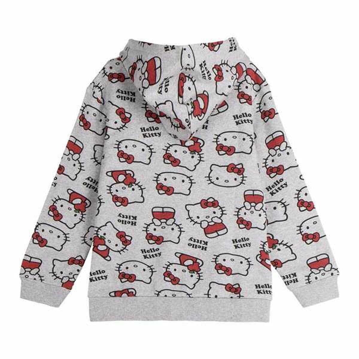Bluza z Kapturem dla Dziewczynki Hello Kitty Szary - Image 10