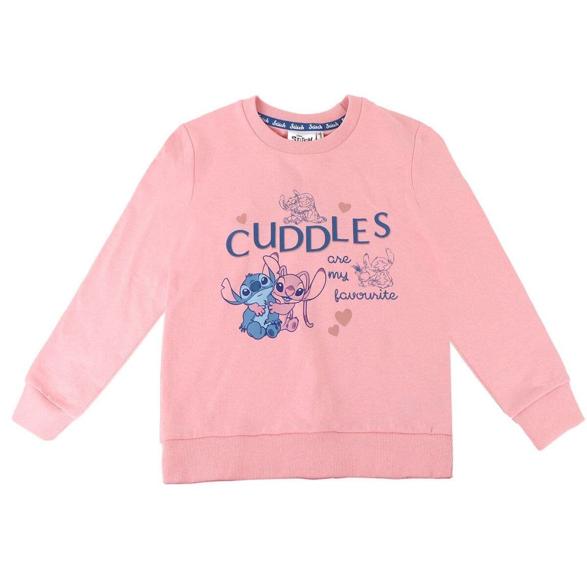 Sudadera con Capucha Niña Stitch Rosa