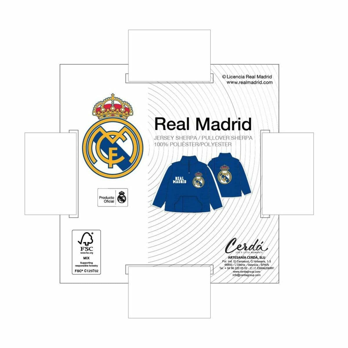 Sudadera con Capucha Niña Real Madrid C.F. Azul 5 Años - Image 12