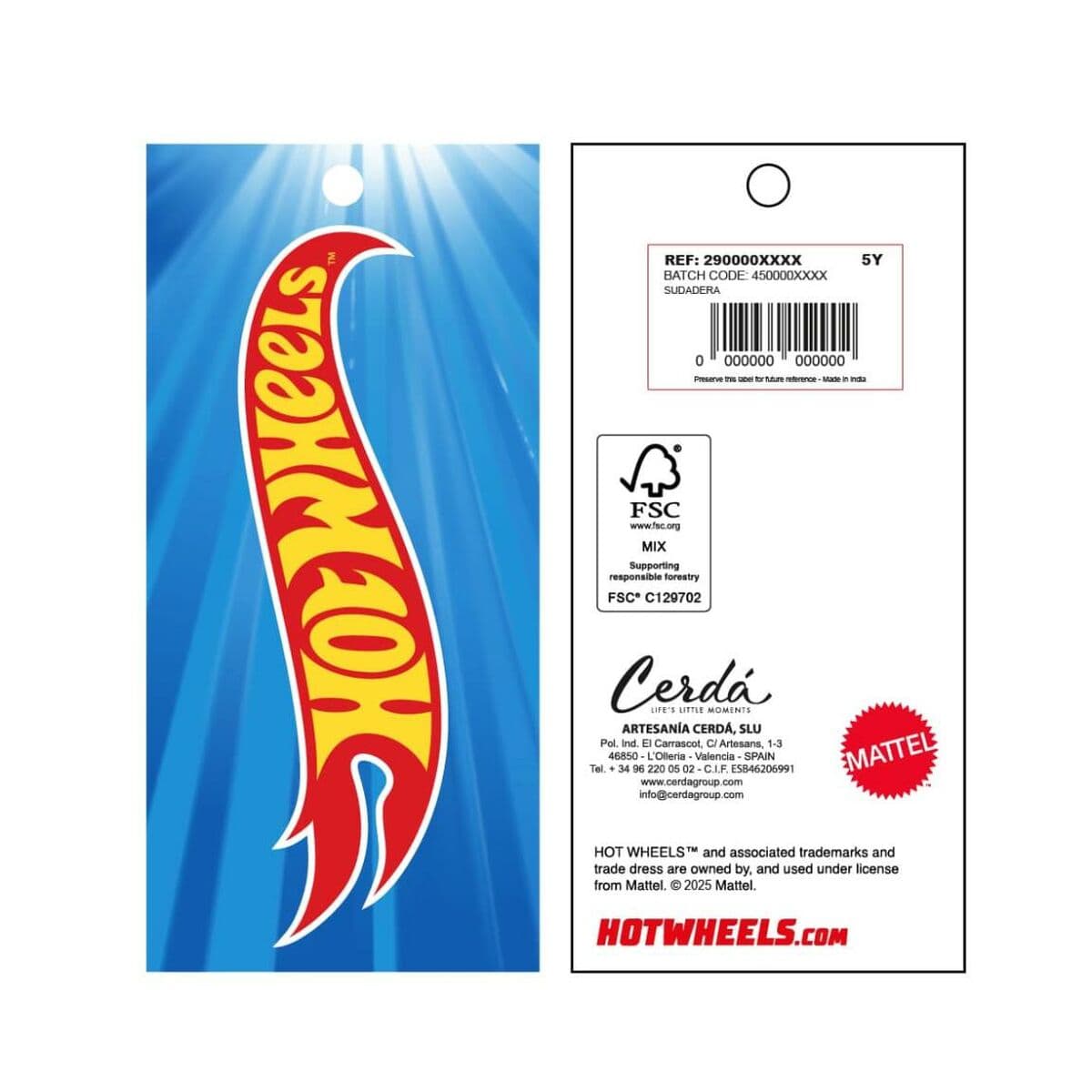 Kinder-Sweatshirt Hot Wheels Dunkelrot - Image 6